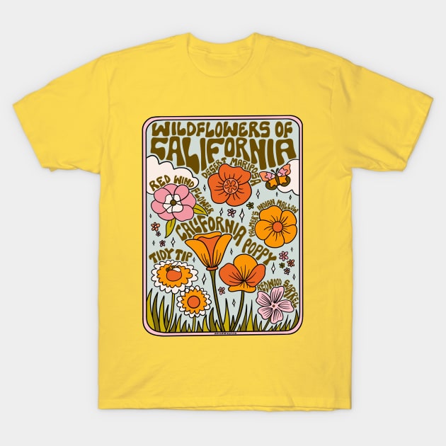 California Wildflowers T-Shirt by Doodle by Meg